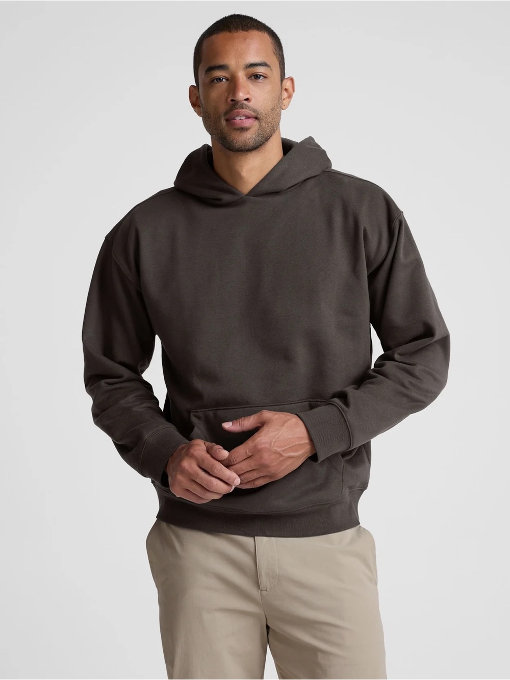Beyond Yoga LuxeFleece Classic Men's Hoodie in Brown